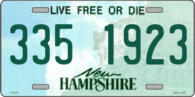 NH license plate 3351923