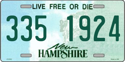 NH license plate 3351924