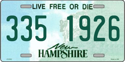 NH license plate 3351926