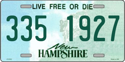 NH license plate 3351927