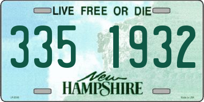 NH license plate 3351932