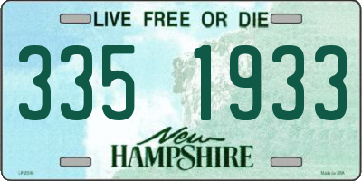 NH license plate 3351933