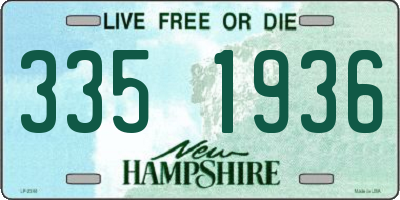 NH license plate 3351936