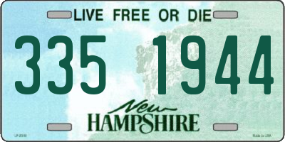 NH license plate 3351944