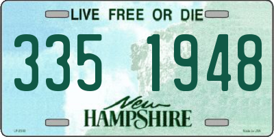 NH license plate 3351948