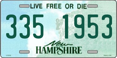 NH license plate 3351953