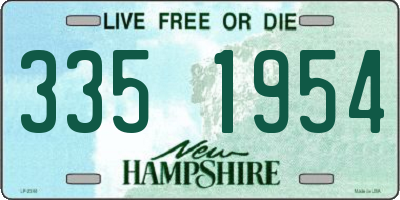 NH license plate 3351954