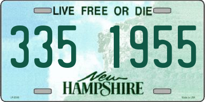 NH license plate 3351955