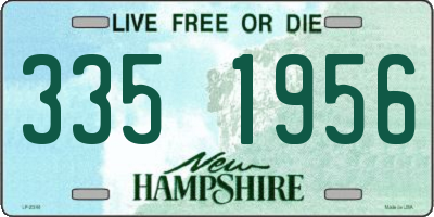 NH license plate 3351956