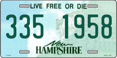 NH license plate 3351958