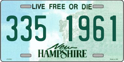 NH license plate 3351961