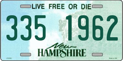 NH license plate 3351962