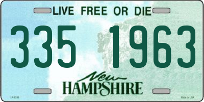 NH license plate 3351963
