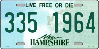 NH license plate 3351964