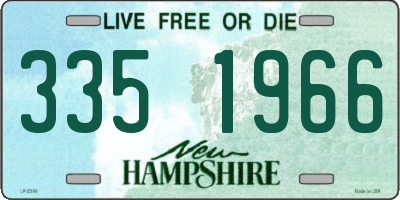 NH license plate 3351966