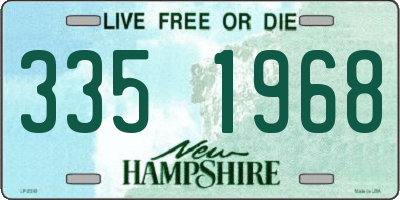 NH license plate 3351968