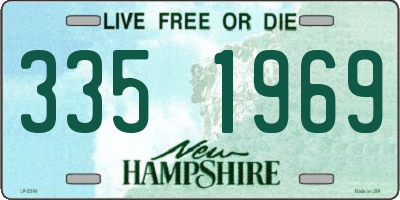 NH license plate 3351969