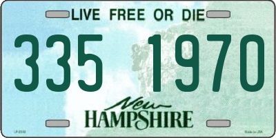 NH license plate 3351970