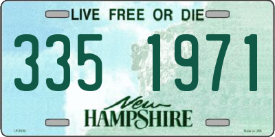 NH license plate 3351971