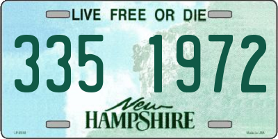 NH license plate 3351972