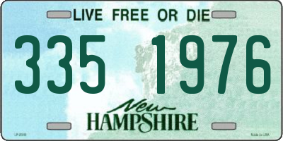 NH license plate 3351976