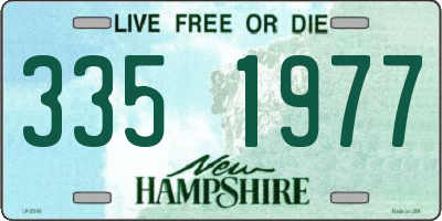 NH license plate 3351977