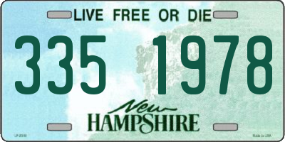 NH license plate 3351978