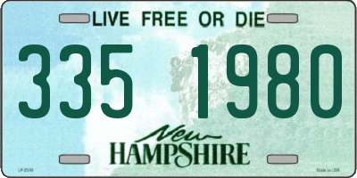 NH license plate 3351980