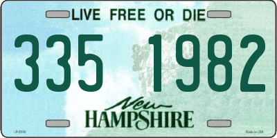 NH license plate 3351982