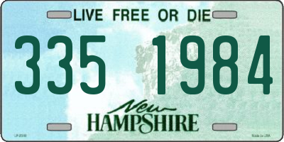 NH license plate 3351984