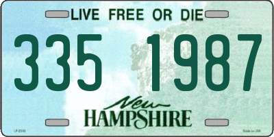 NH license plate 3351987