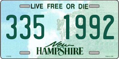 NH license plate 3351992