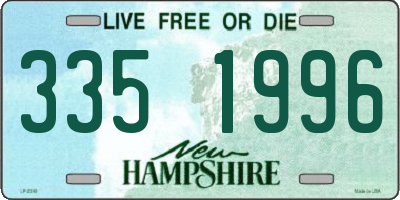 NH license plate 3351996