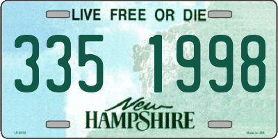 NH license plate 3351998