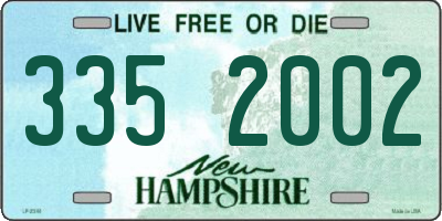 NH license plate 3352002