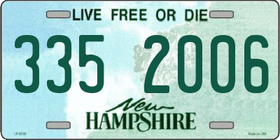 NH license plate 3352006