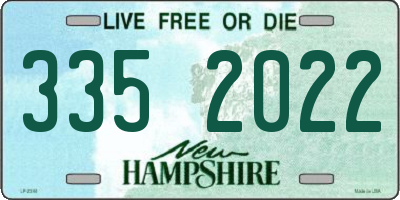 NH license plate 3352022