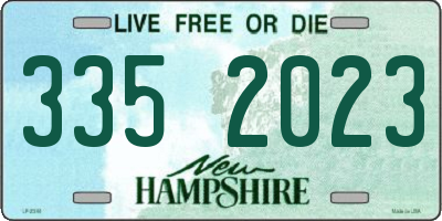 NH license plate 3352023