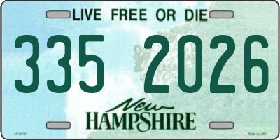 NH license plate 3352026