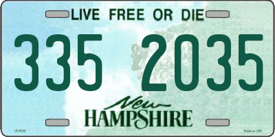 NH license plate 3352035