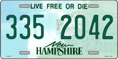 NH license plate 3352042