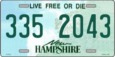 NH license plate 3352043