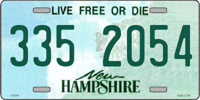 NH license plate 3352054