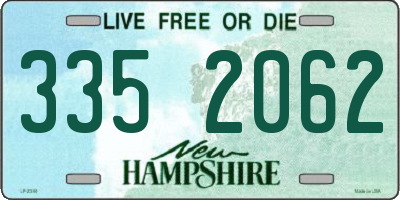 NH license plate 3352062