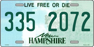 NH license plate 3352072