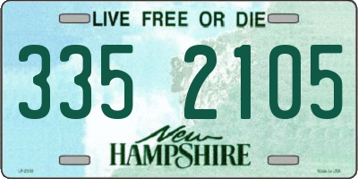 NH license plate 3352105