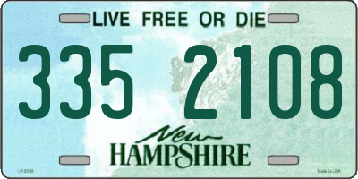 NH license plate 3352108