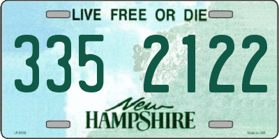 NH license plate 3352122