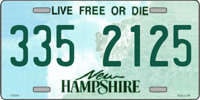 NH license plate 3352125