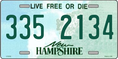 NH license plate 3352134